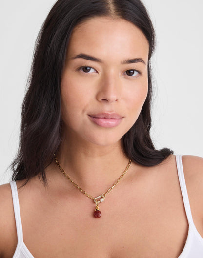 Semiprecious Ladybug Charm Antique Gold | Madewell