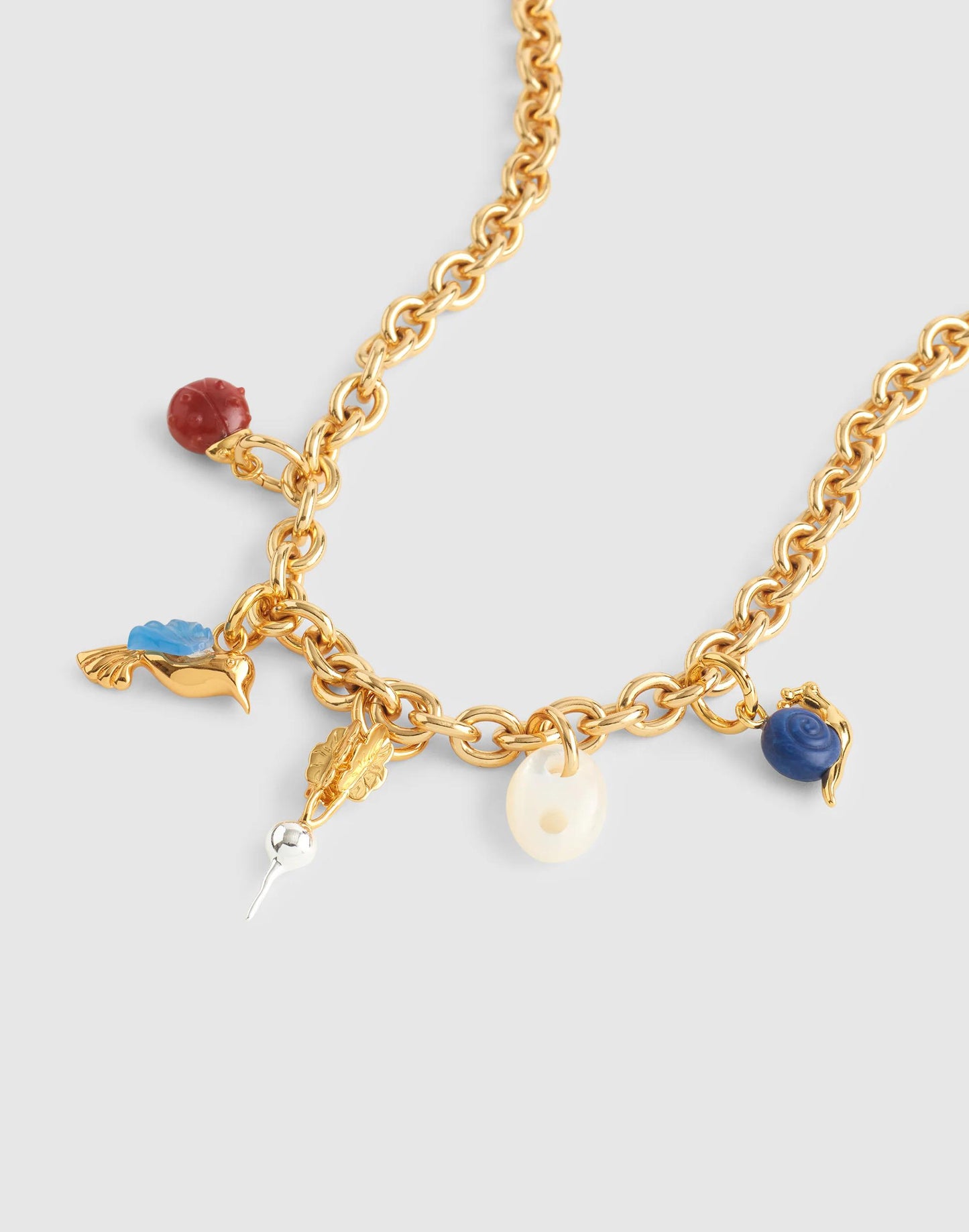 Semiprecious Snail Charm Antique Gold | Madewell