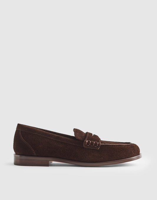 The Grayson Penny Loafer Dark Carob | Madewell