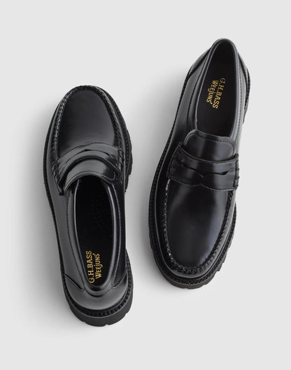 G.H.BASS Grace Super Lug Loafers Black | Madewell