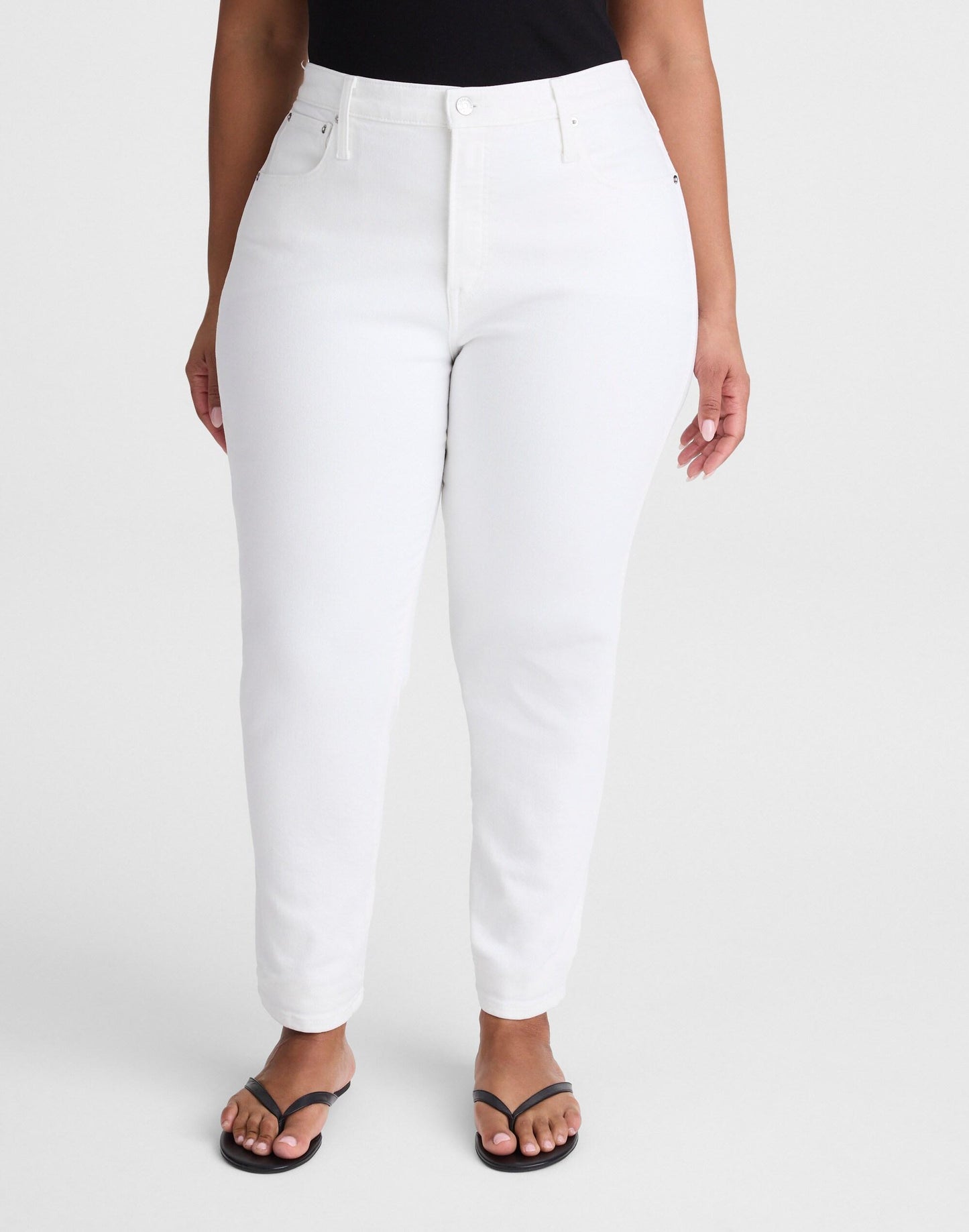 The Plus Pencil Jean in Super Stretch Denim Tile White | Madewell