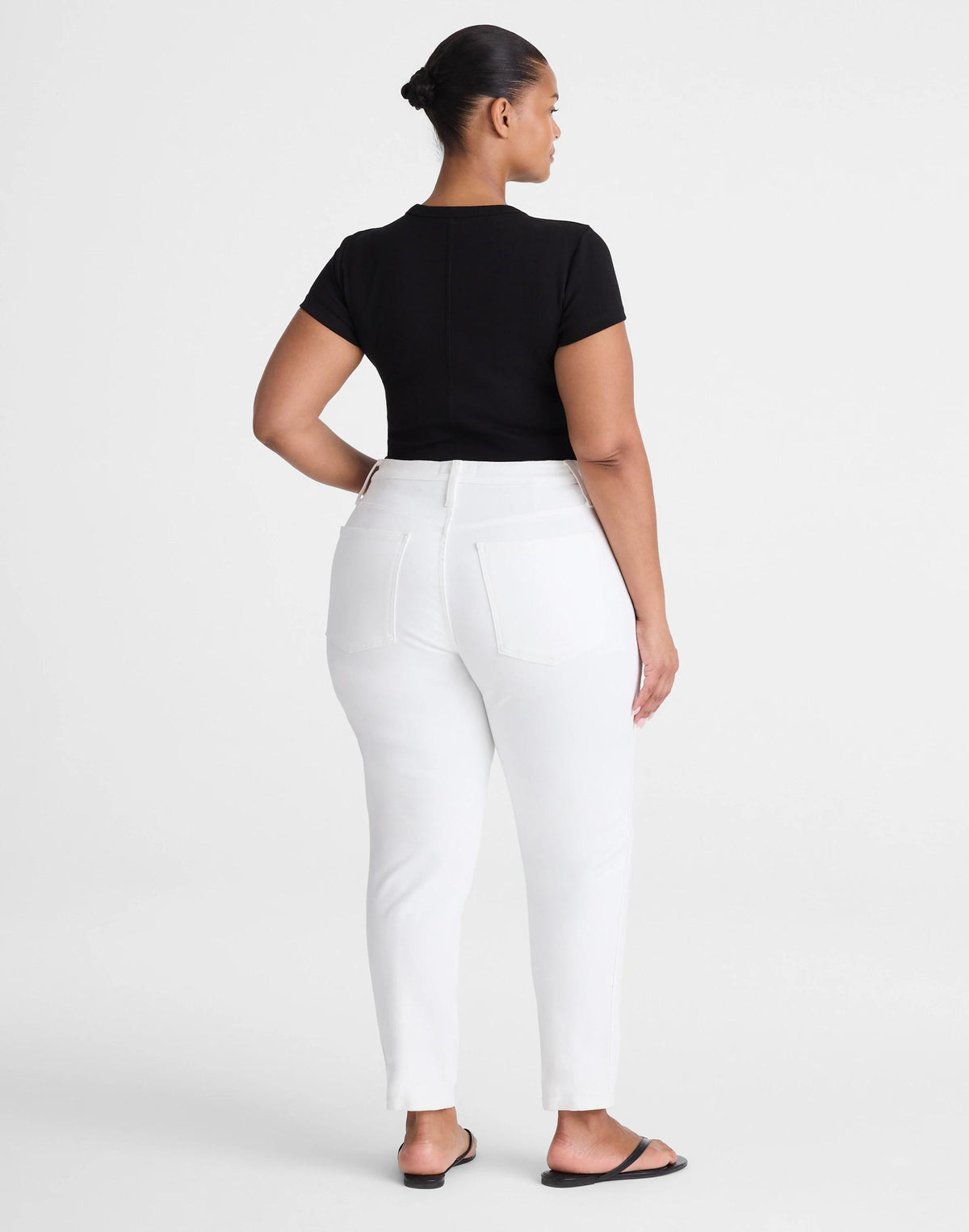 The Plus Pencil Jean in Super Stretch Denim Tile White | Madewell