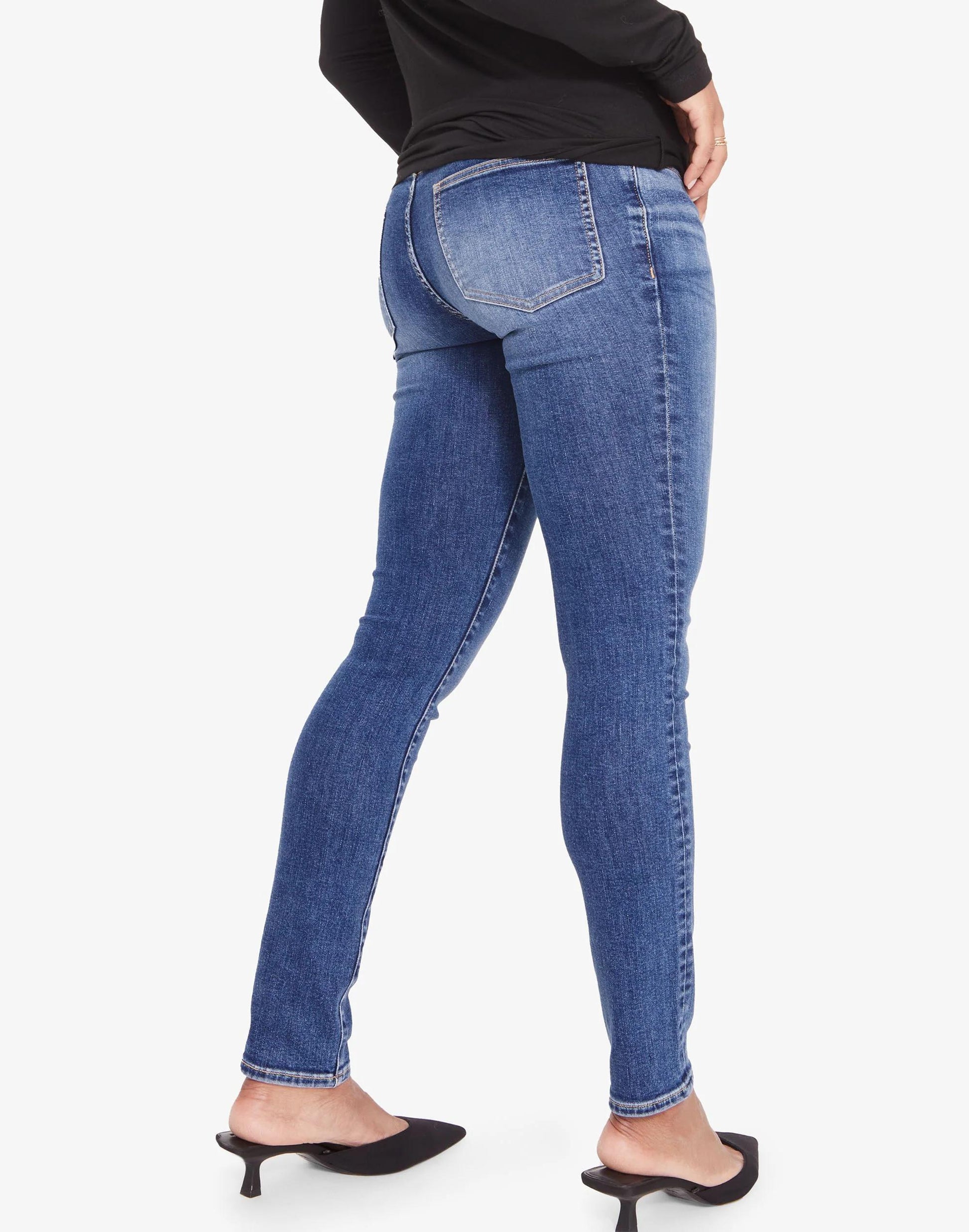 HATCH Collection The Over the Bump Slim Maternity Jean Indigo | Madewell