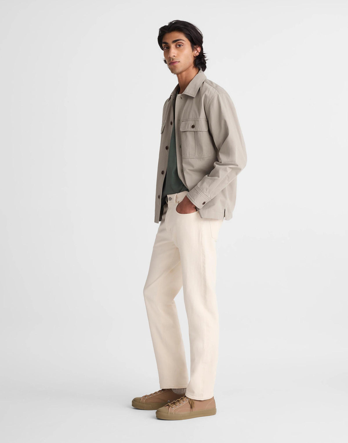Relaxed Taper Jeans in Comfort Selvedge Ecru | Madewell