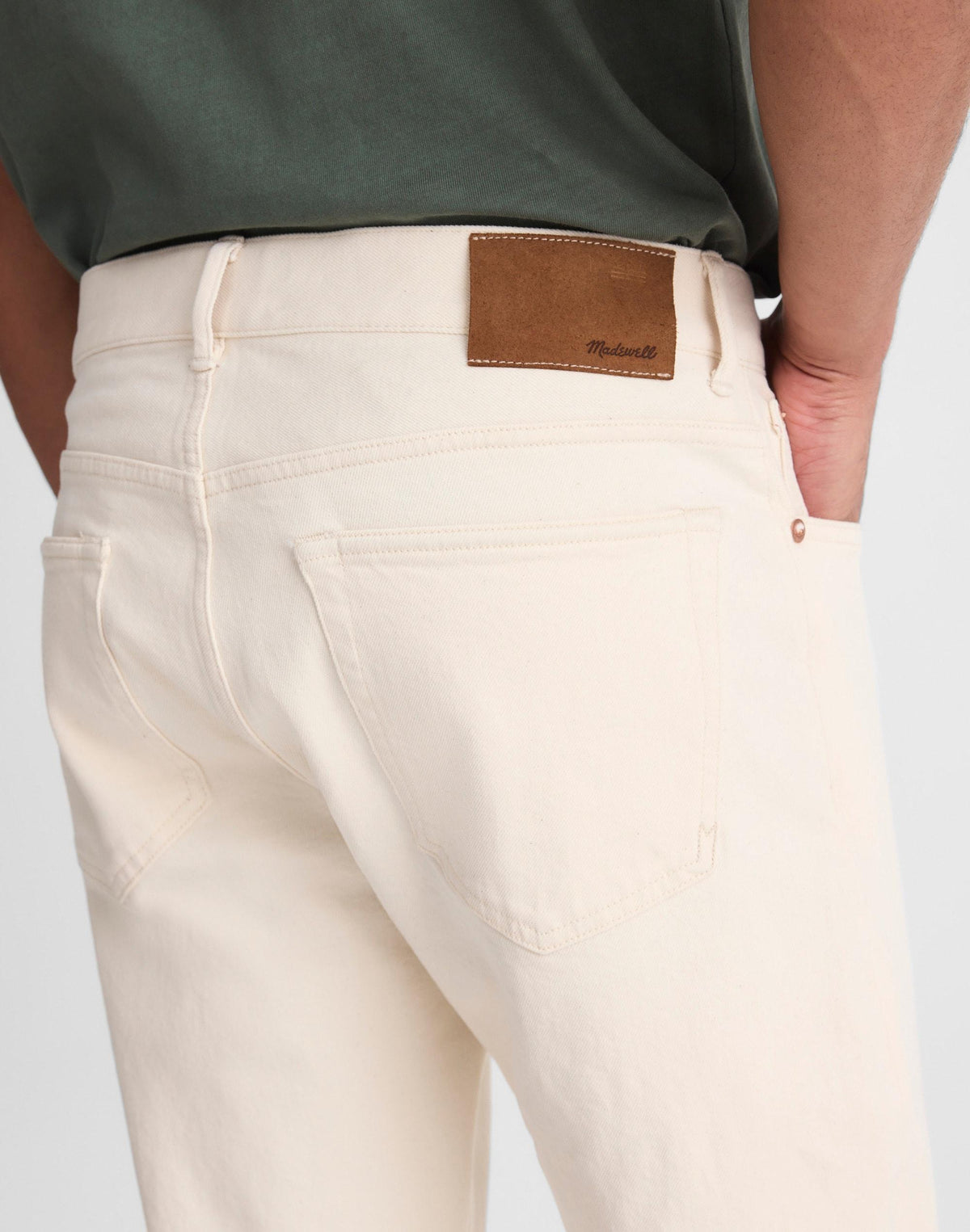 Relaxed Taper Jeans in Comfort Selvedge Ecru | Madewell