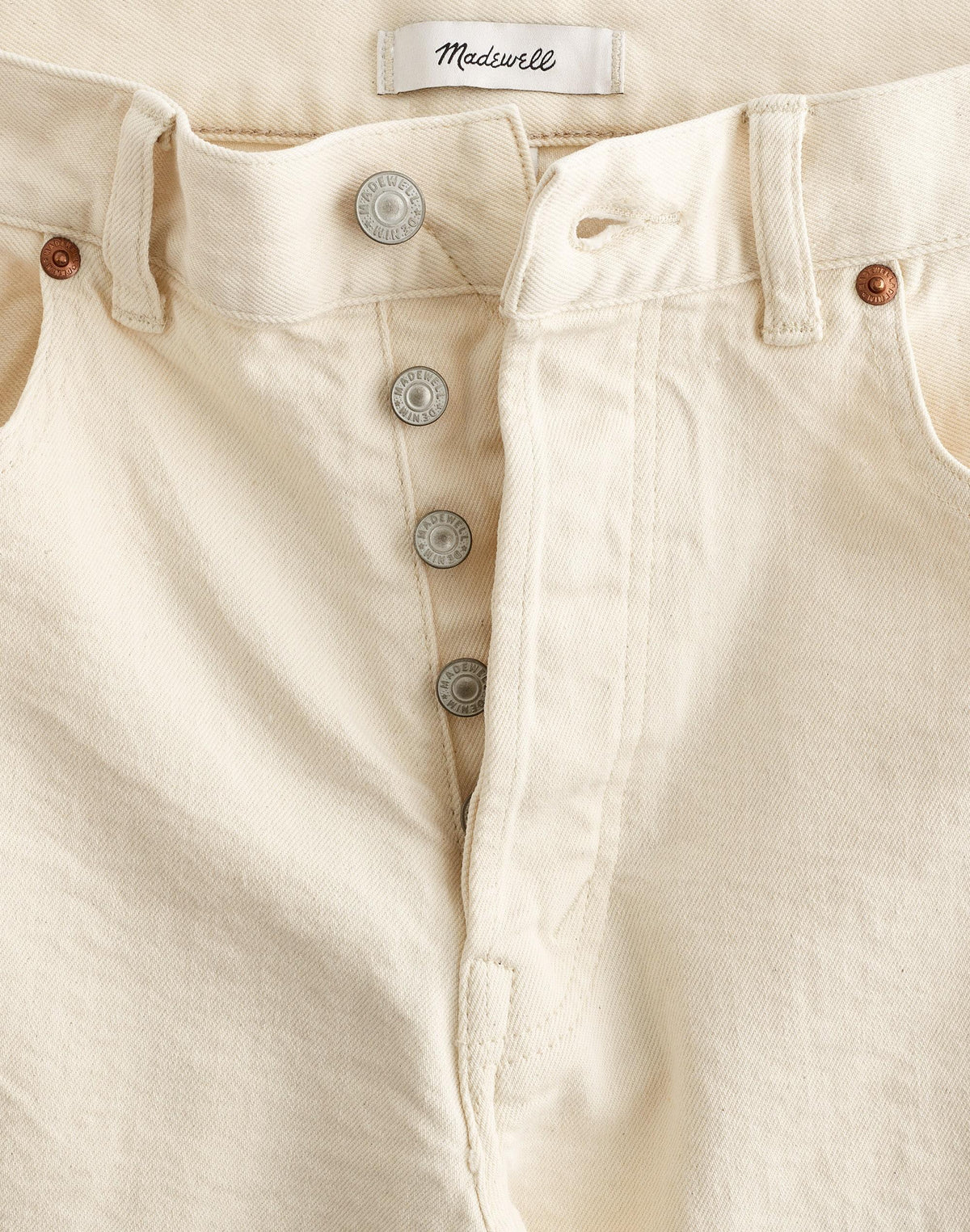Relaxed Taper Jeans in Comfort Selvedge Ecru | Madewell