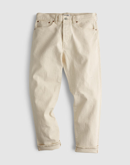 Relaxed Taper Jeans in Comfort Selvedge Ecru | Madewell