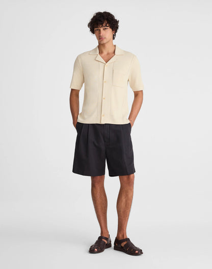 Knit Short-Sleeve Boxy Shirt Dusty Pearl | Madewell