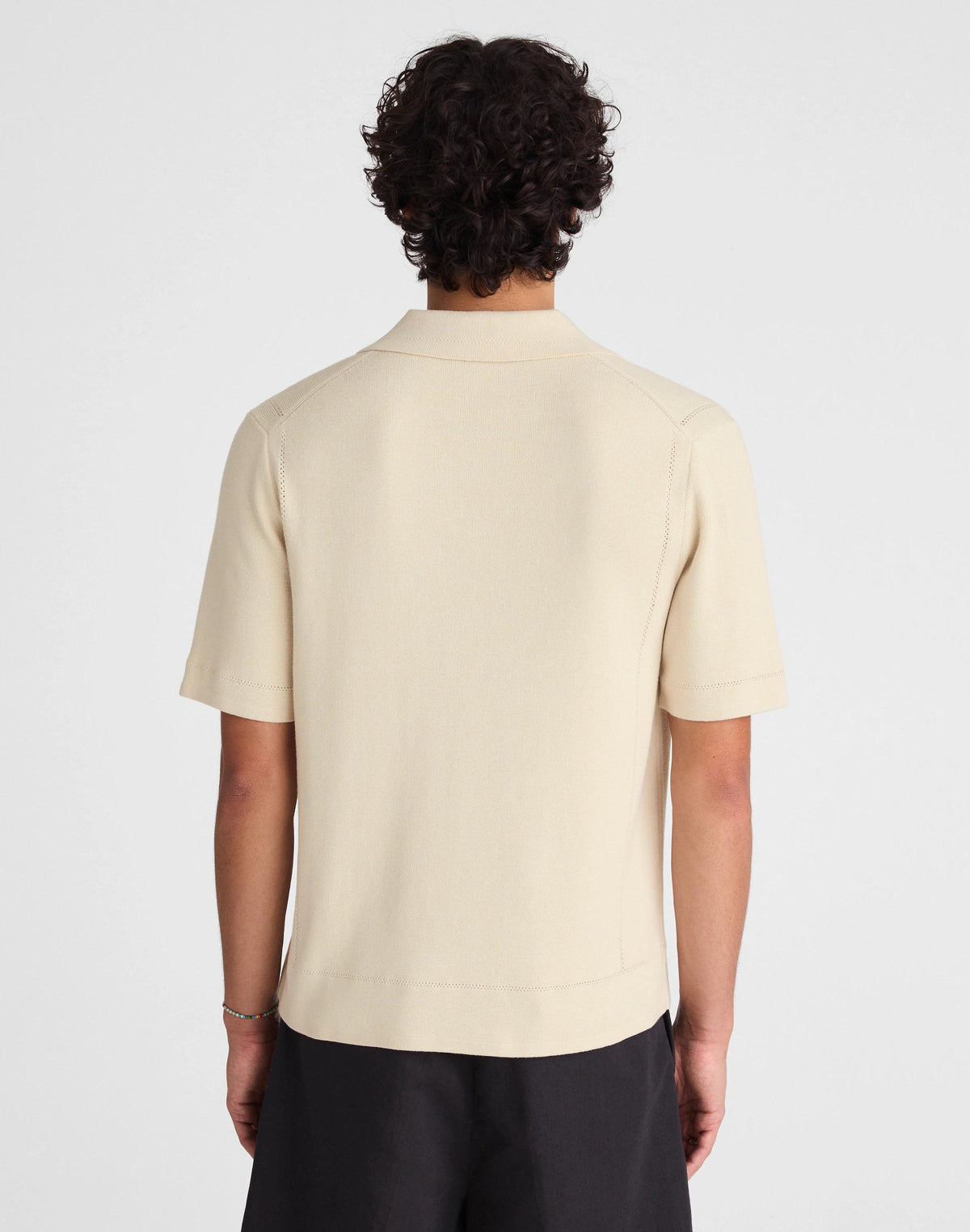 Knit Short-Sleeve Boxy Shirt Dusty Pearl | Madewell