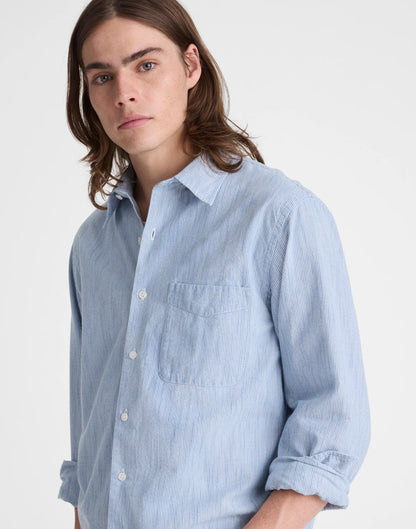 The Allday Shirt in Indigo Stripe Monaca Stripe | Madewell