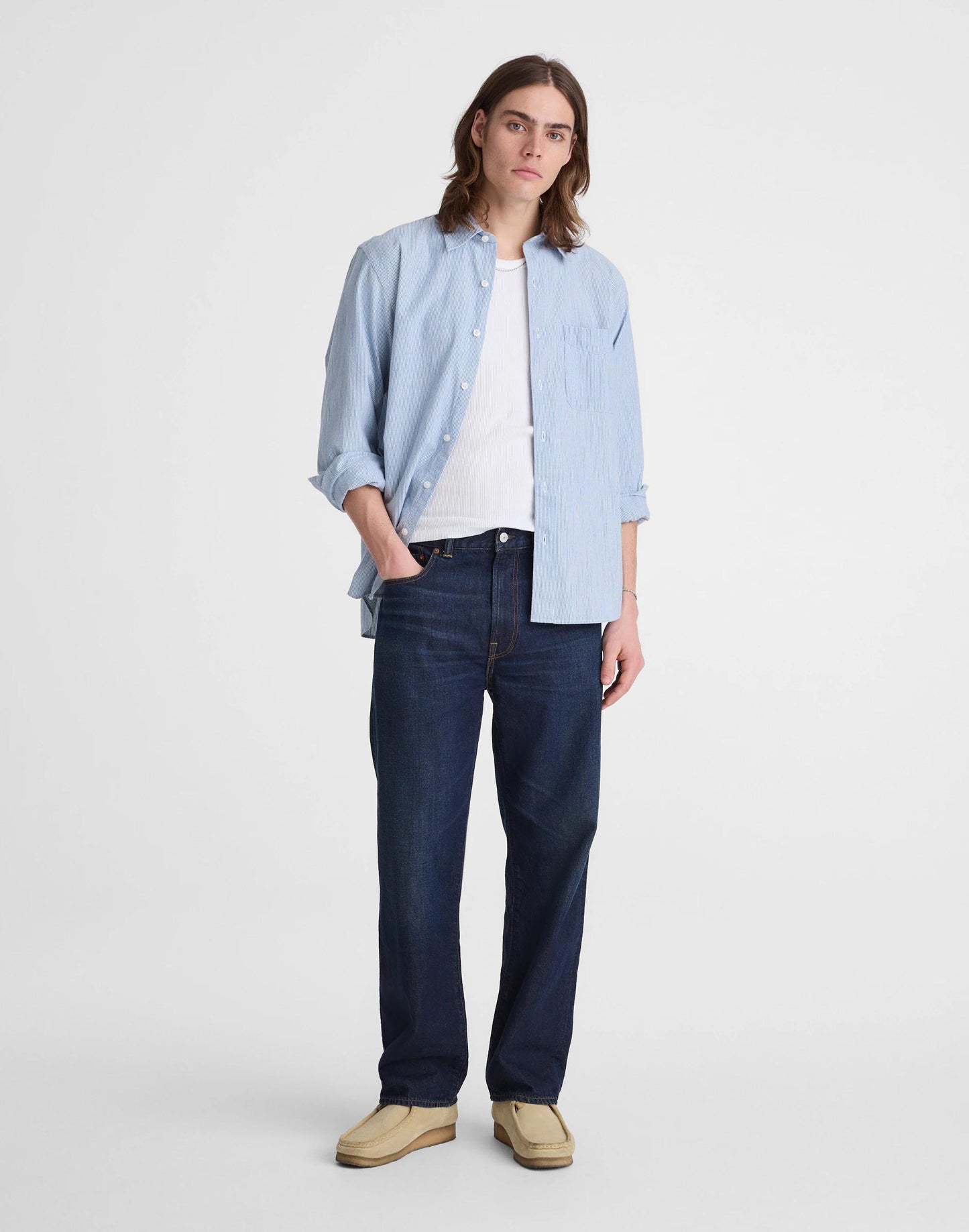 The Allday Shirt in Indigo Stripe Monaca Stripe | Madewell