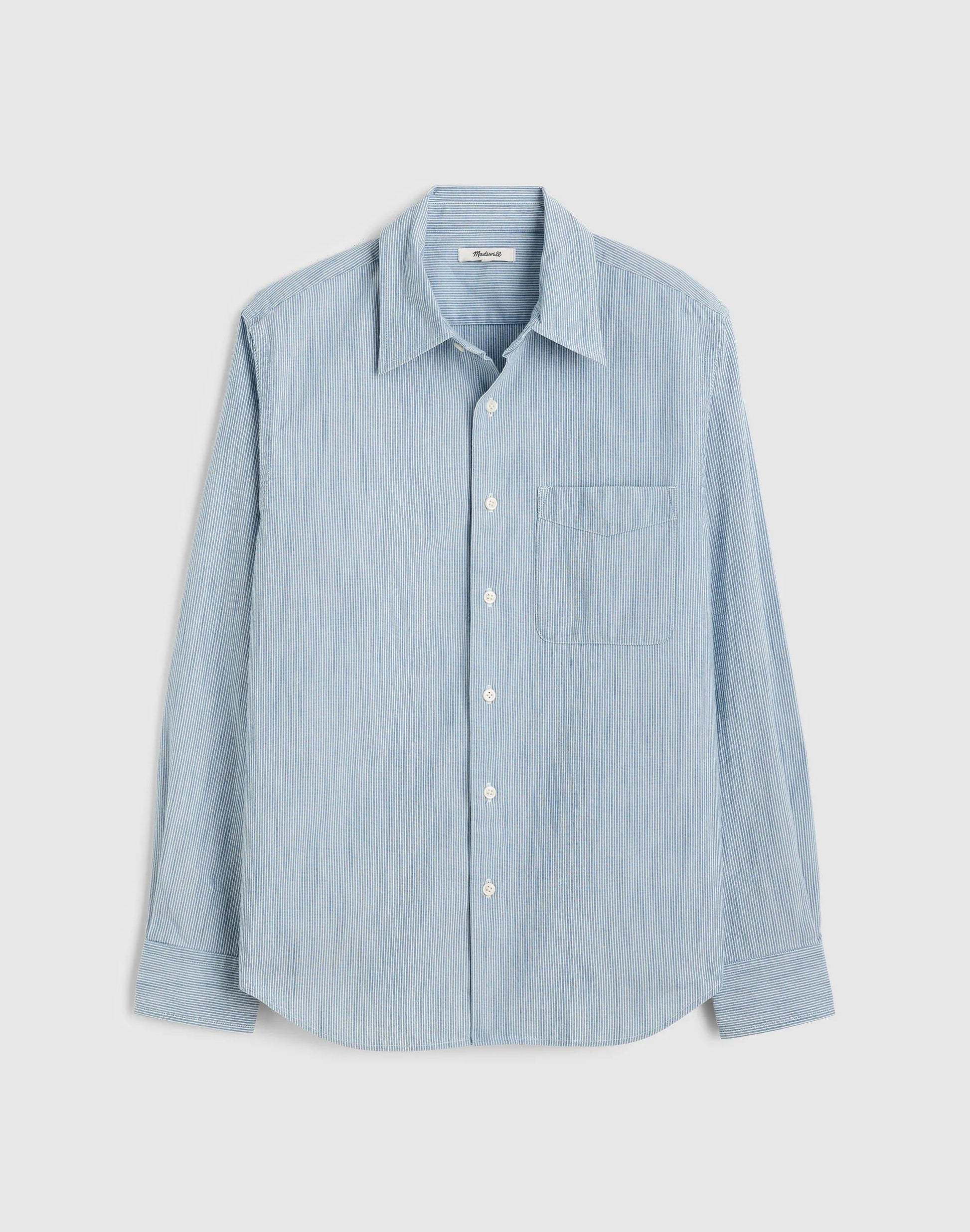 The Allday Shirt in Indigo Stripe Monaca Stripe | Madewell