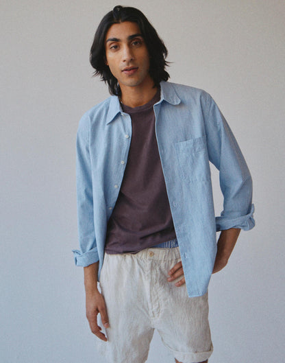 The Allday Shirt in Indigo Stripe Monaca Stripe | Madewell