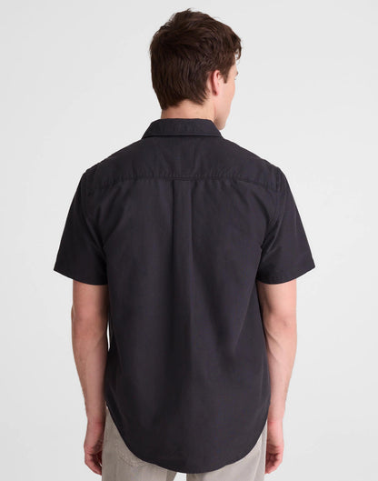 Short-Sleeve Single-Pocket Shirt in Allday Oxford Licorice | Madewell