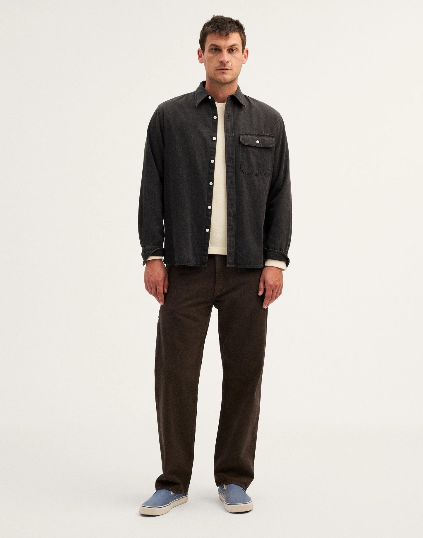 Single-Pocket Shirt in SoftFade Denim Draughton Wash | Madewell