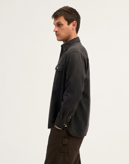 Single-Pocket Shirt in SoftFade Denim Draughton Wash | Madewell