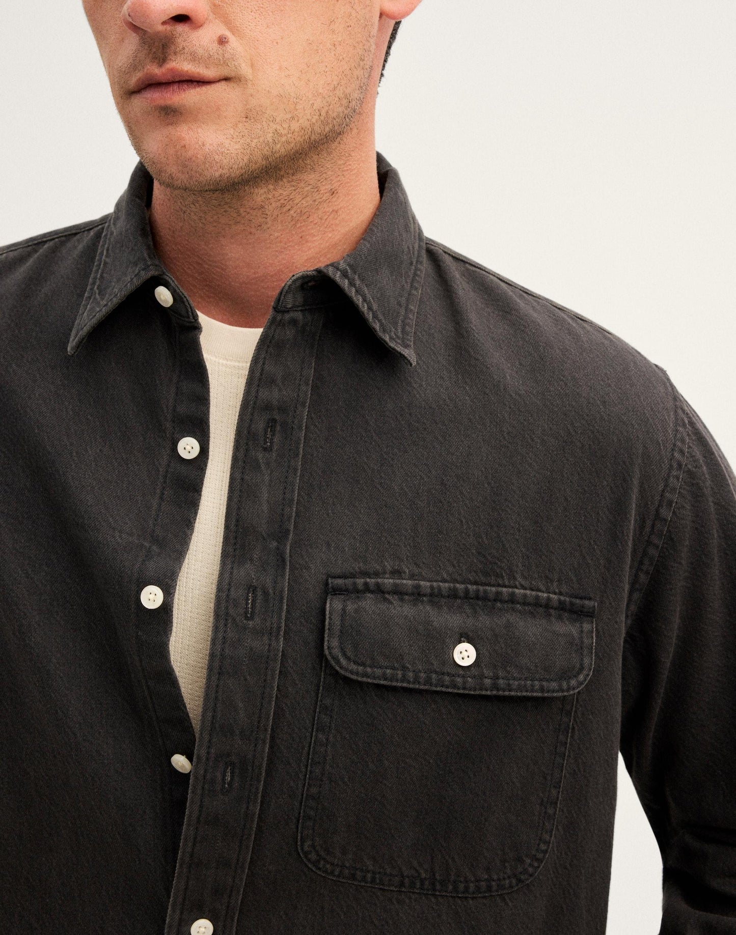Single-Pocket Shirt in SoftFade Denim Draughton Wash | Madewell