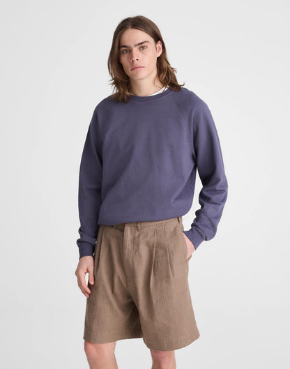 Double-Pleated Shorts in Herringbone Linen-Cotton Blend Light Mauve | Madewell