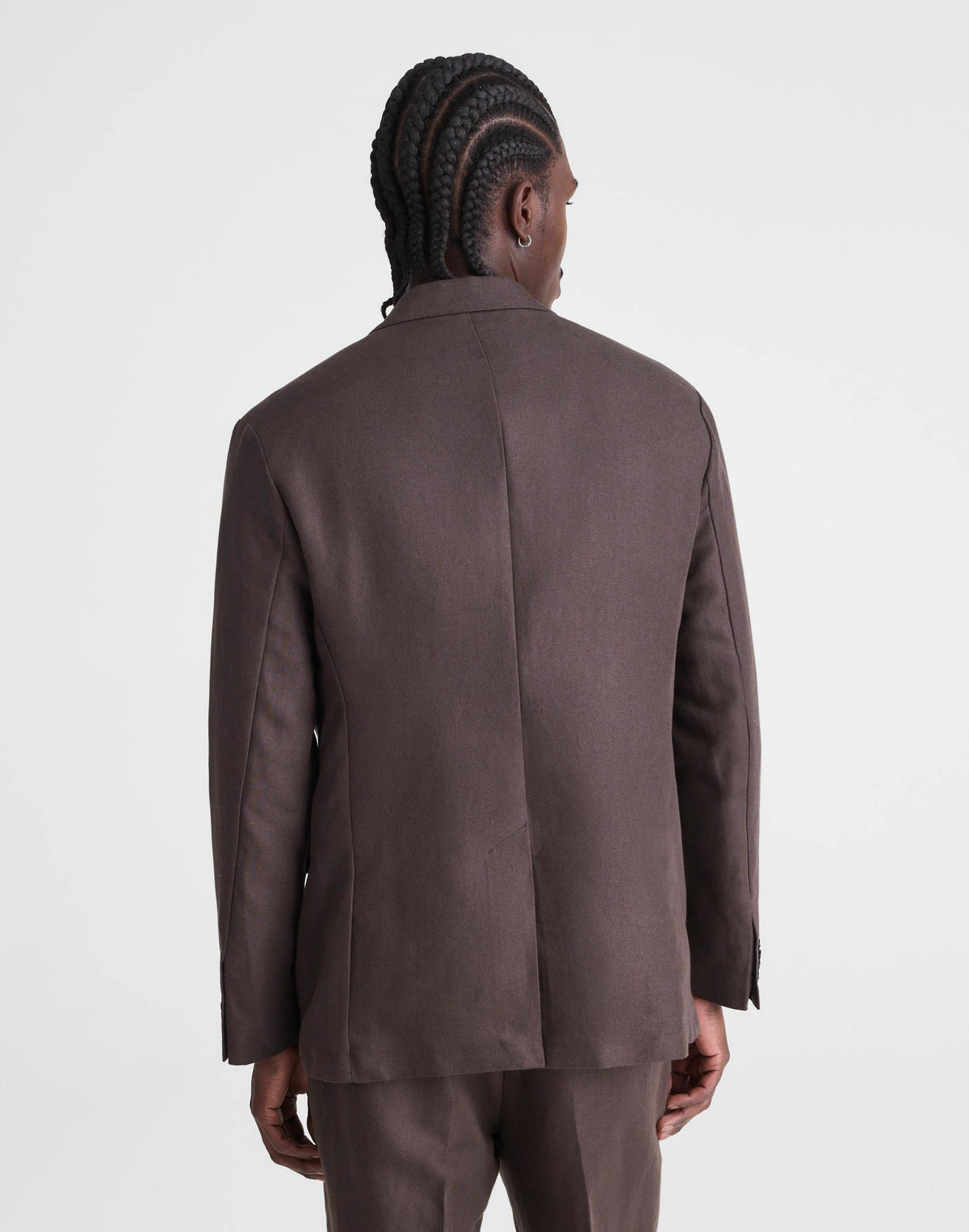 Unstructured Blazer in Linen-Cotton Blend Dark Brown | Madewell