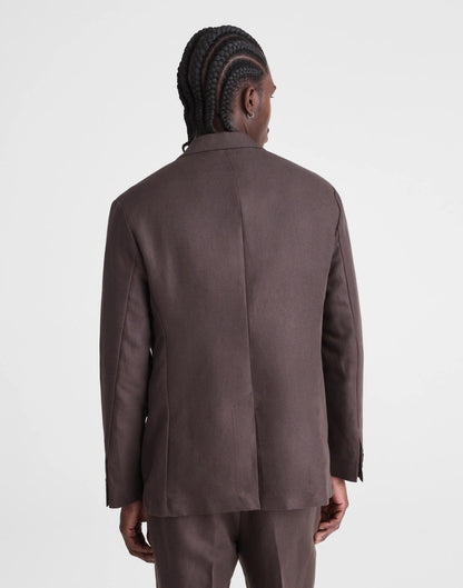 Unstructured Blazer in Linen-Cotton Blend Dark Brown | Madewell