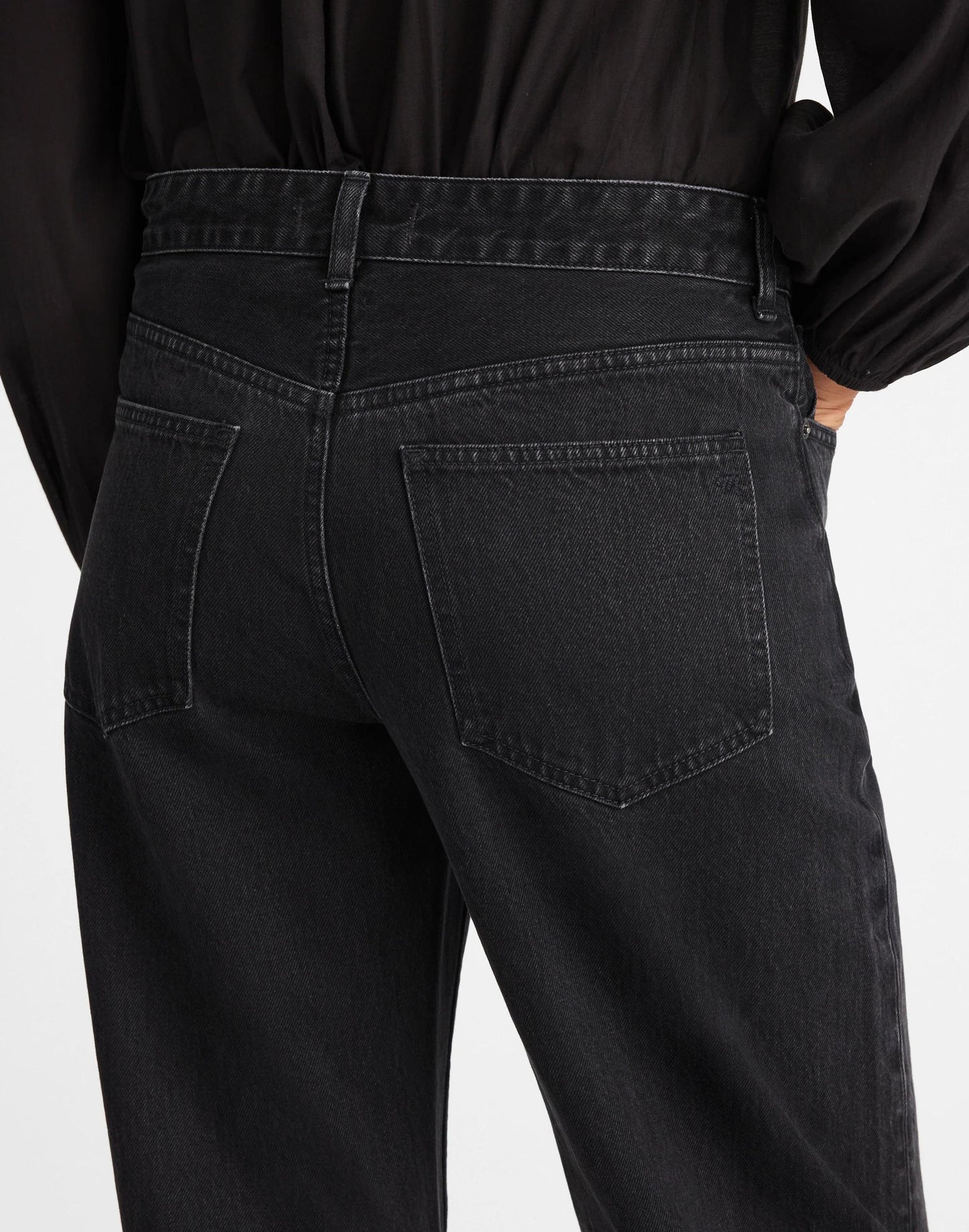 The Darted Barrel-Leg Jean Washed Black | Madewell