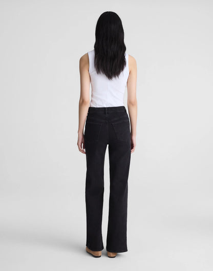 The Wide-Leg Jean in Super Stretch Denim Black Frost | Madewell