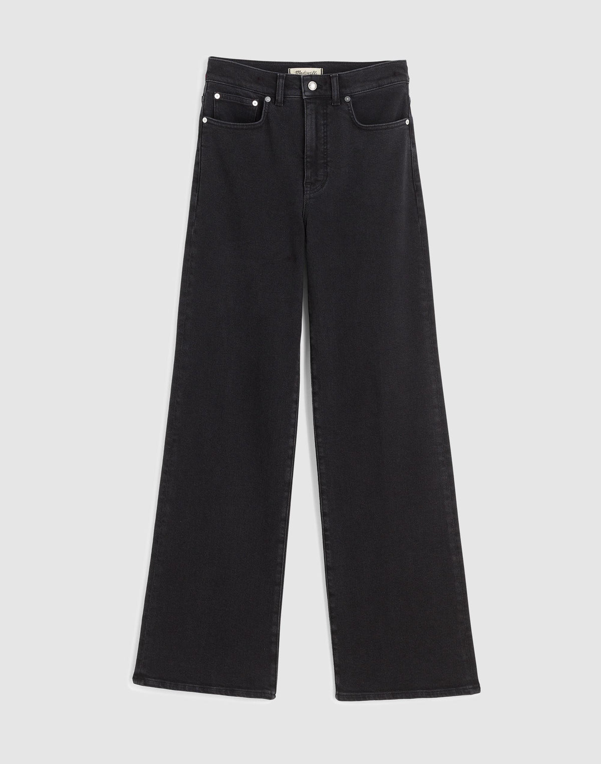 The Wide-Leg Jean in Super Stretch Denim Black Frost | Madewell