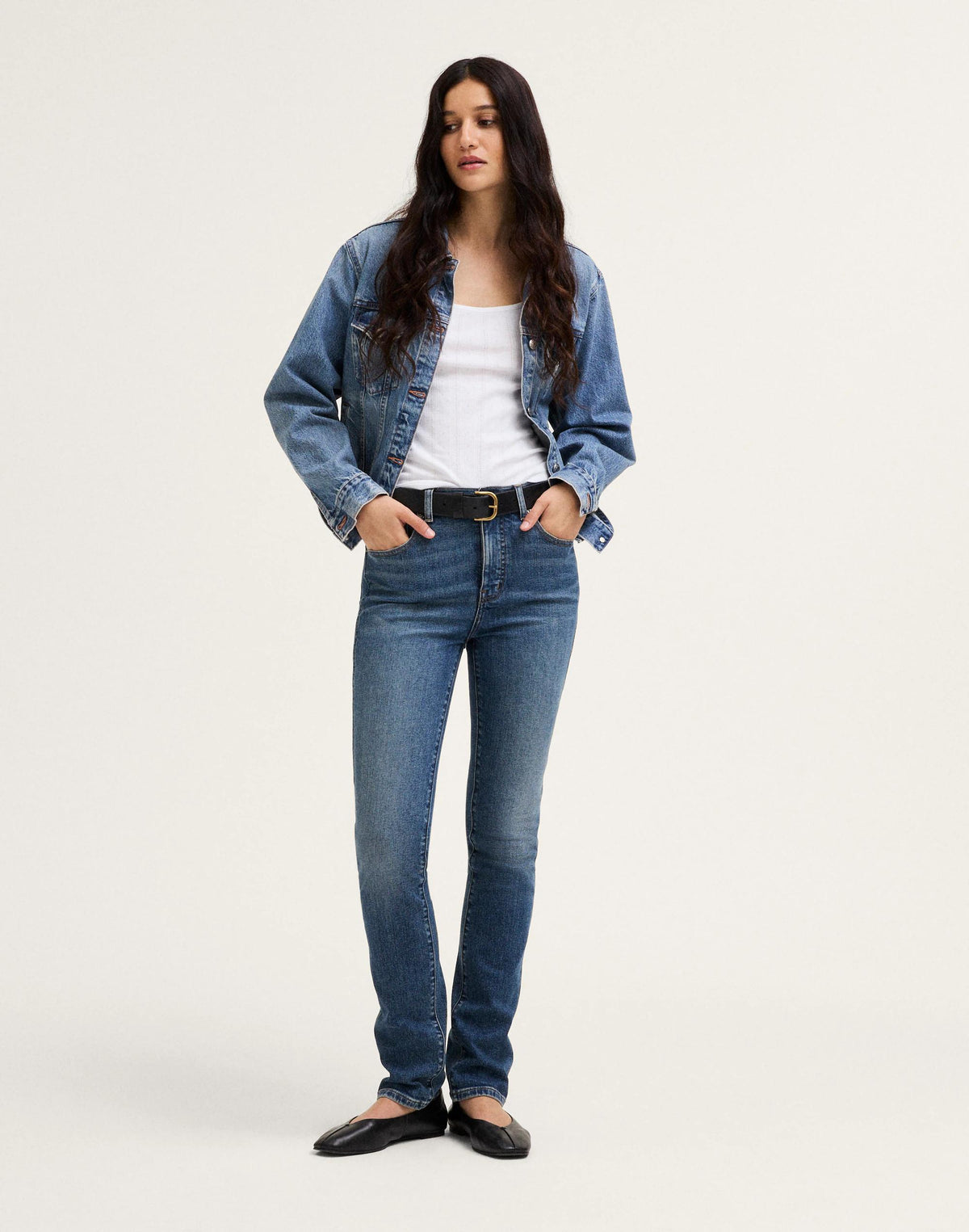 The Pencil Jean in Super Stretch Denim Concho Wash | Madewell