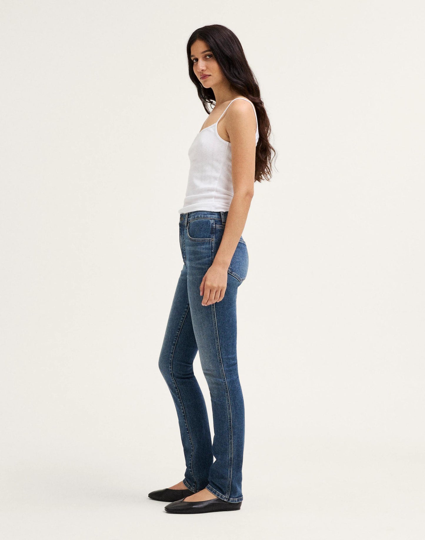 The Pencil Jean in Super Stretch Denim Concho Wash | Madewell