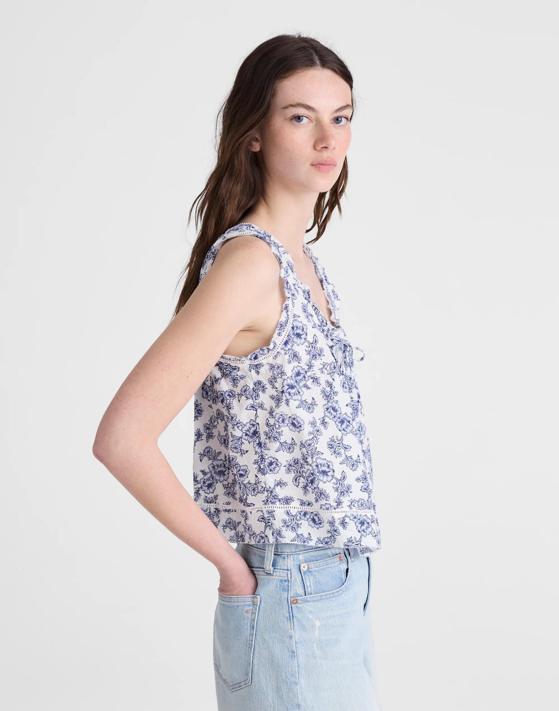 The Leah Top Sky Blue | Madewell