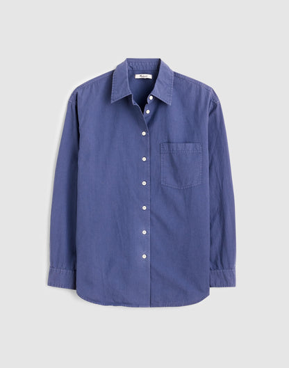 The Easy Shirt in Poplin Petrol Navy | Madewell
