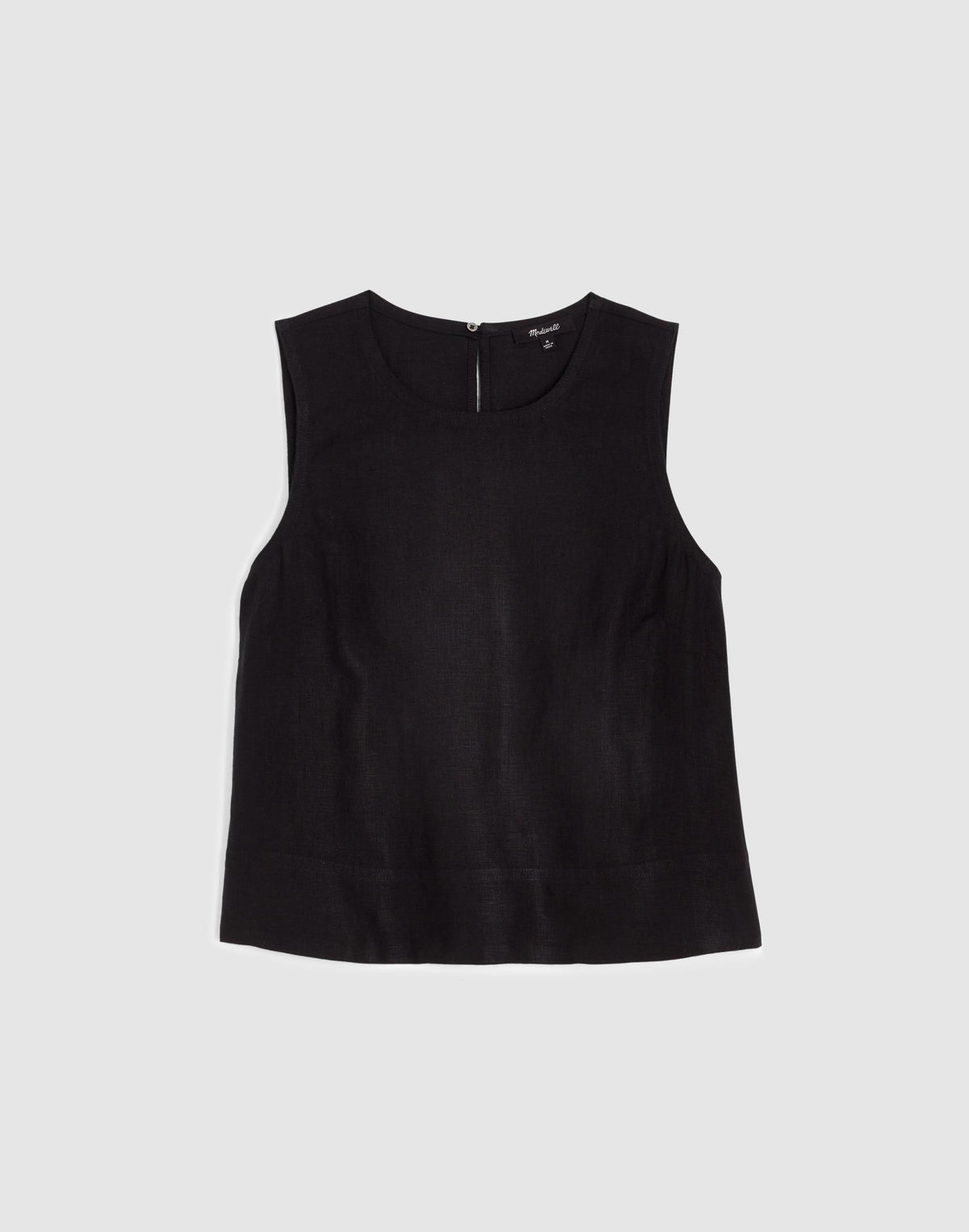 Shell Top in 100% Linen Jet Black | Madewell