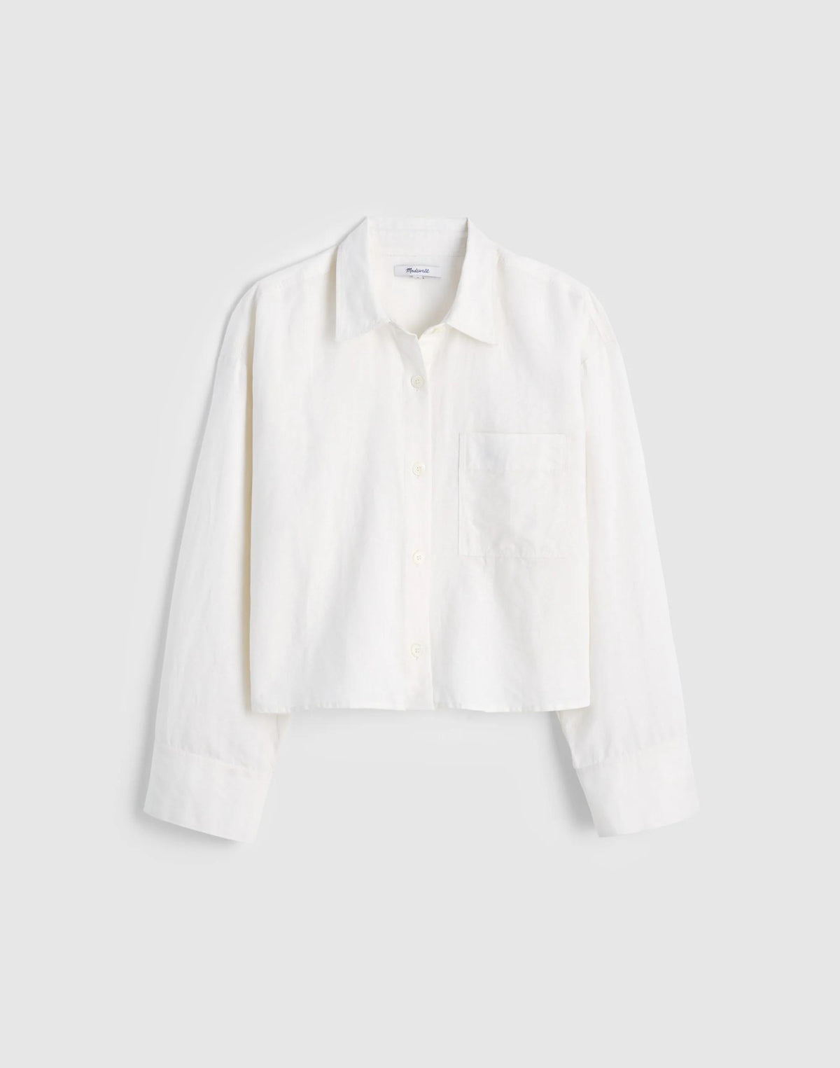 Straight-Hem Shirt in Linen-Cotton Blend Ivory Linen | Madewell