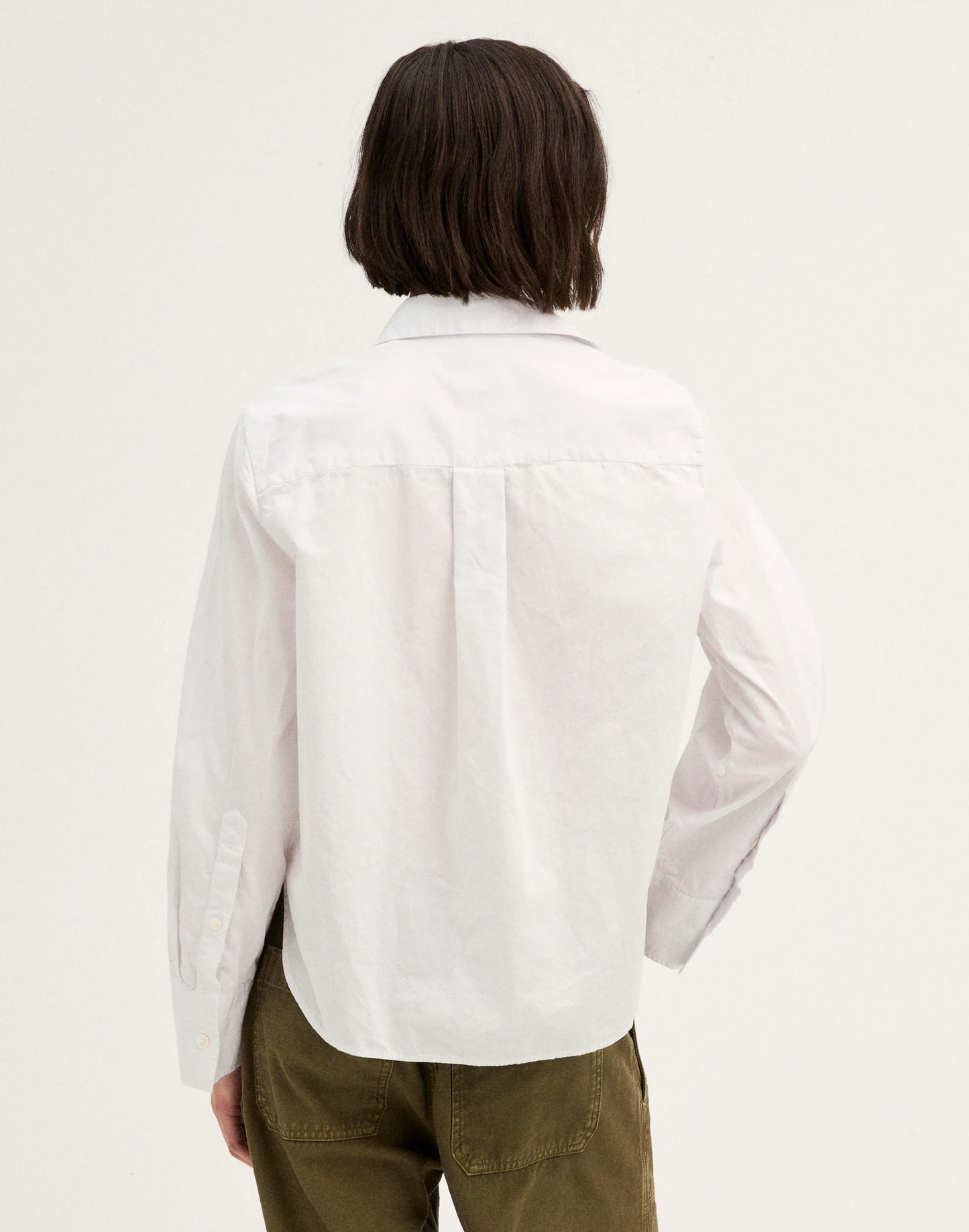 The Signature Y-Neck Shirt in Poplin White | Madewell