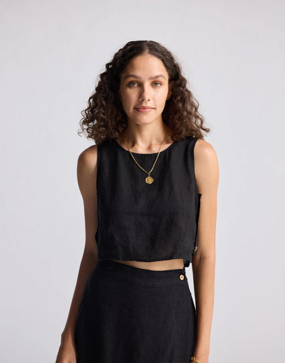 Reistor® Boxy Crop Top in 100% Black Hemp Black | Madewell