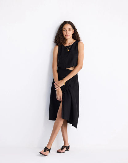Reistor® Boxy Crop Top in 100% Black Hemp Black | Madewell