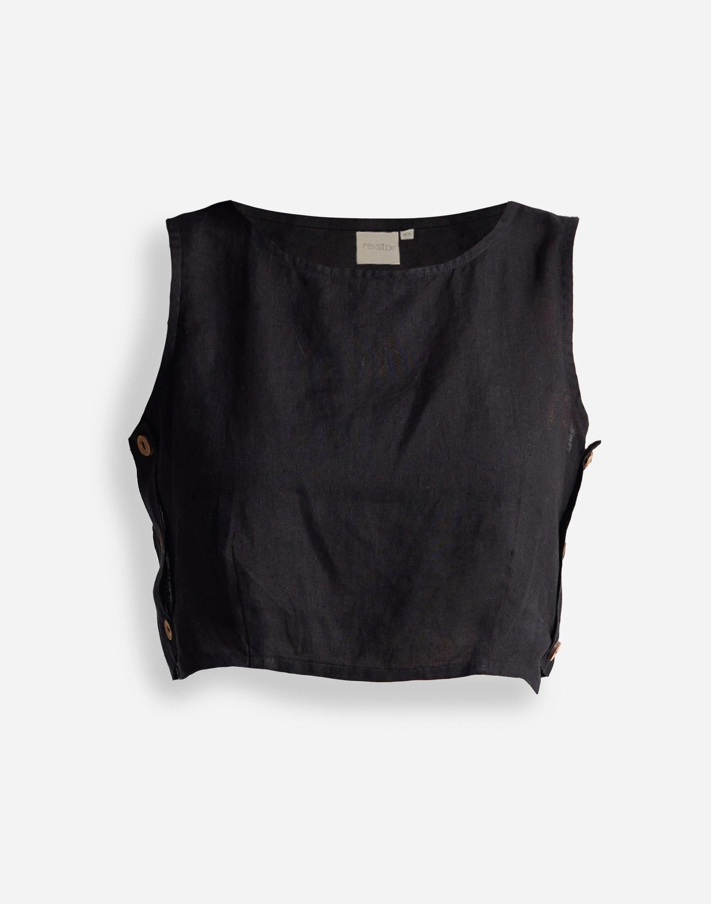 Reistor® Boxy Crop Top in 100% Black Hemp Black | Madewell