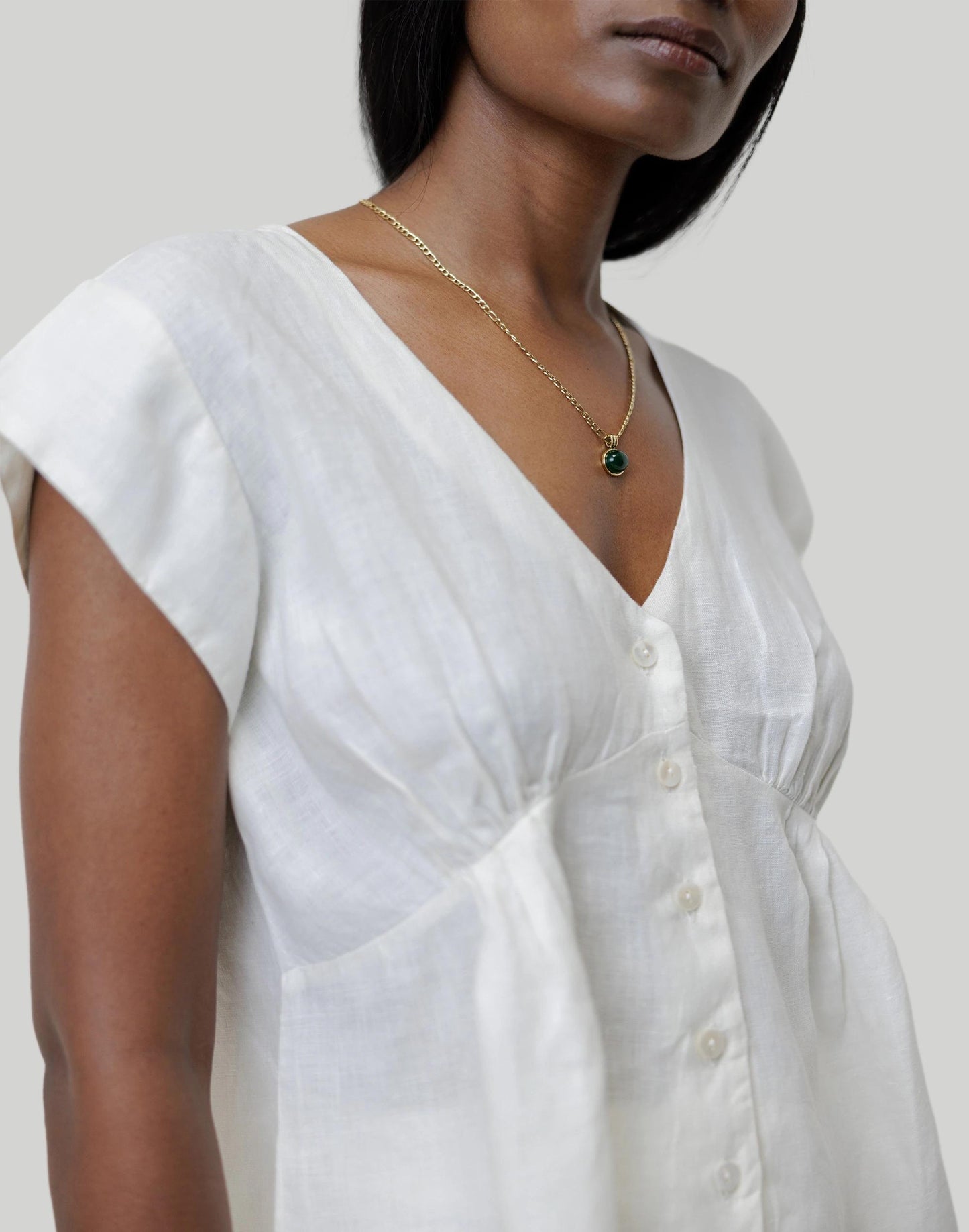 Reistor Deep V-Neck Top Ivory White | Madewell
