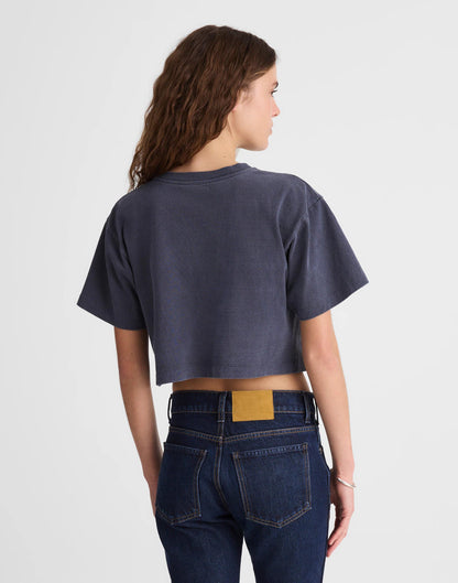 Madewell x Benjamin Talley Smith The Sullivan Boxy Crop Tee Classic Navy | Madewell