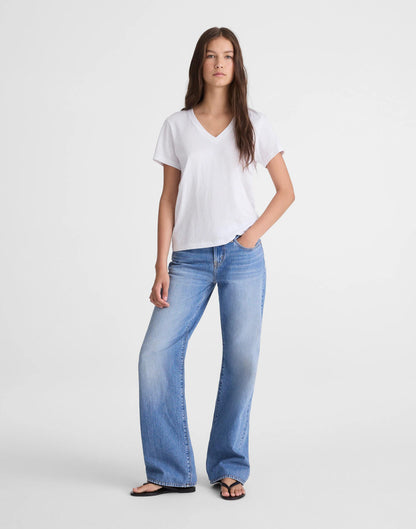 The Easy V-Neck Tee in Soft Slub White | Madewell