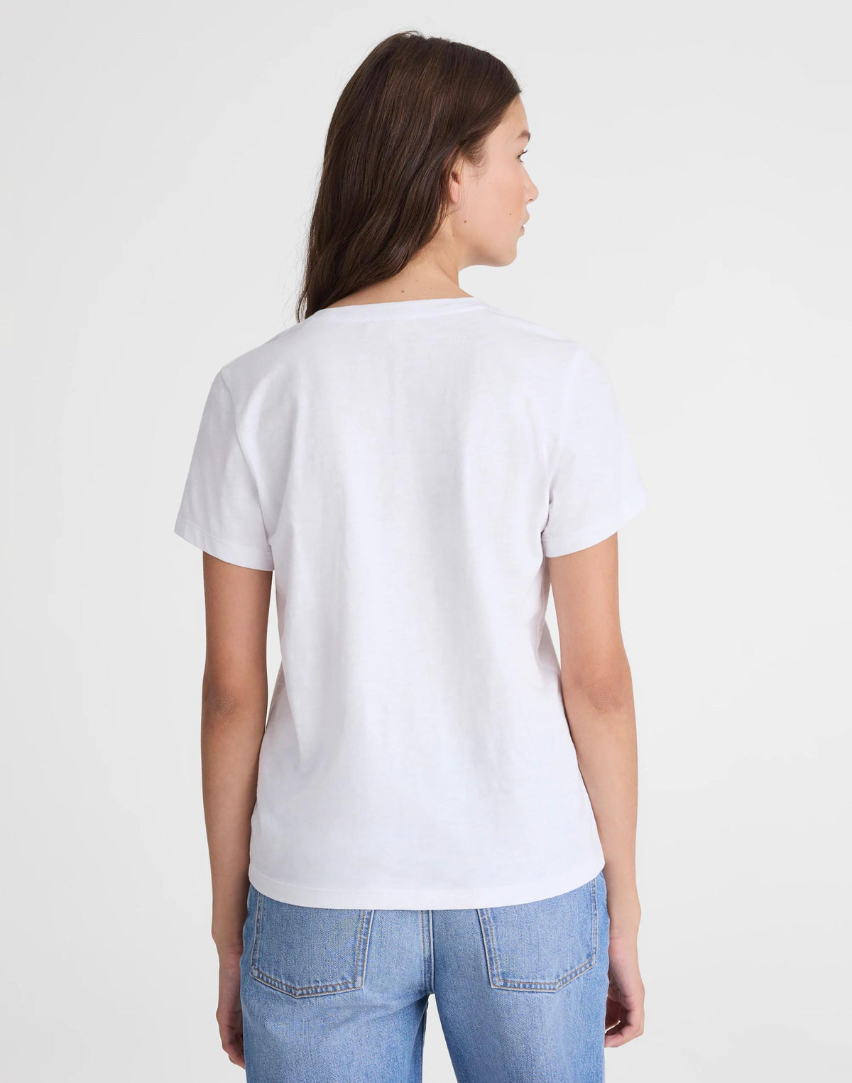 The Easy V-Neck Tee in Soft Slub White | Madewell