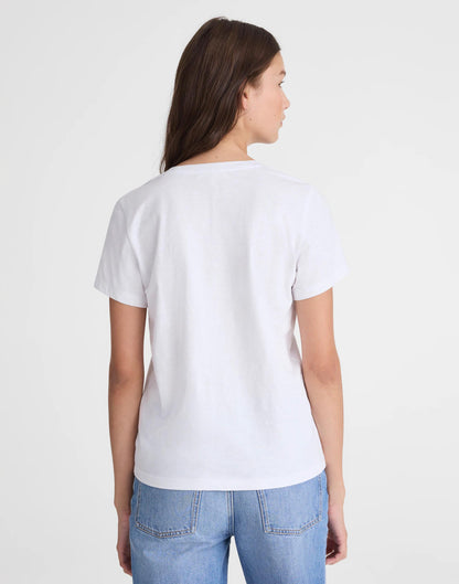 The Easy V-Neck Tee in Soft Slub White | Madewell