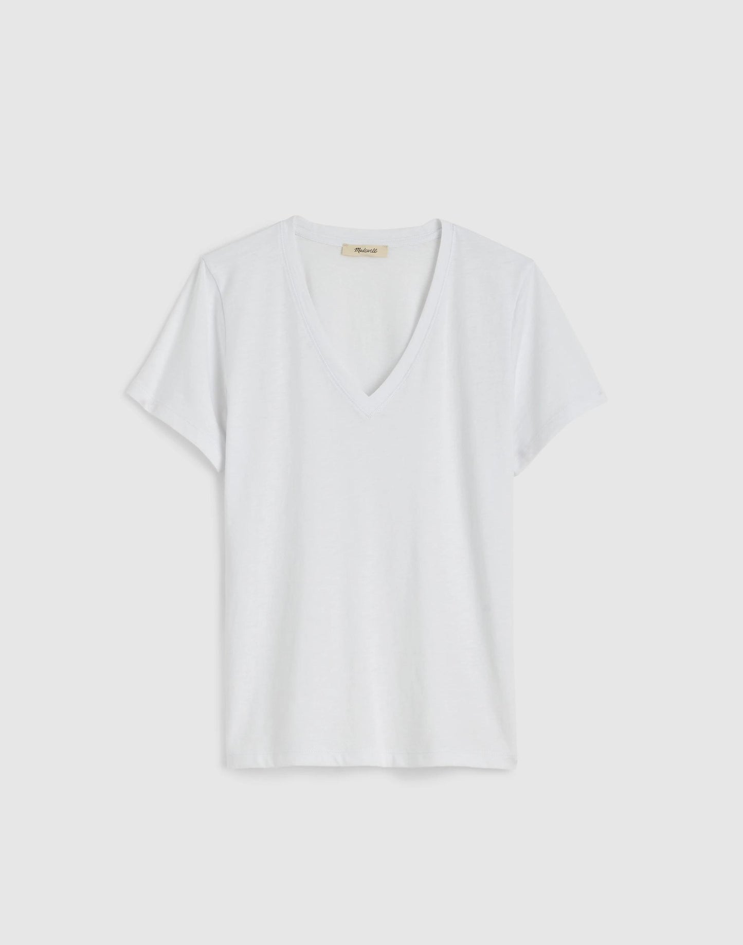 The Easy V-Neck Tee in Soft Slub White | Madewell