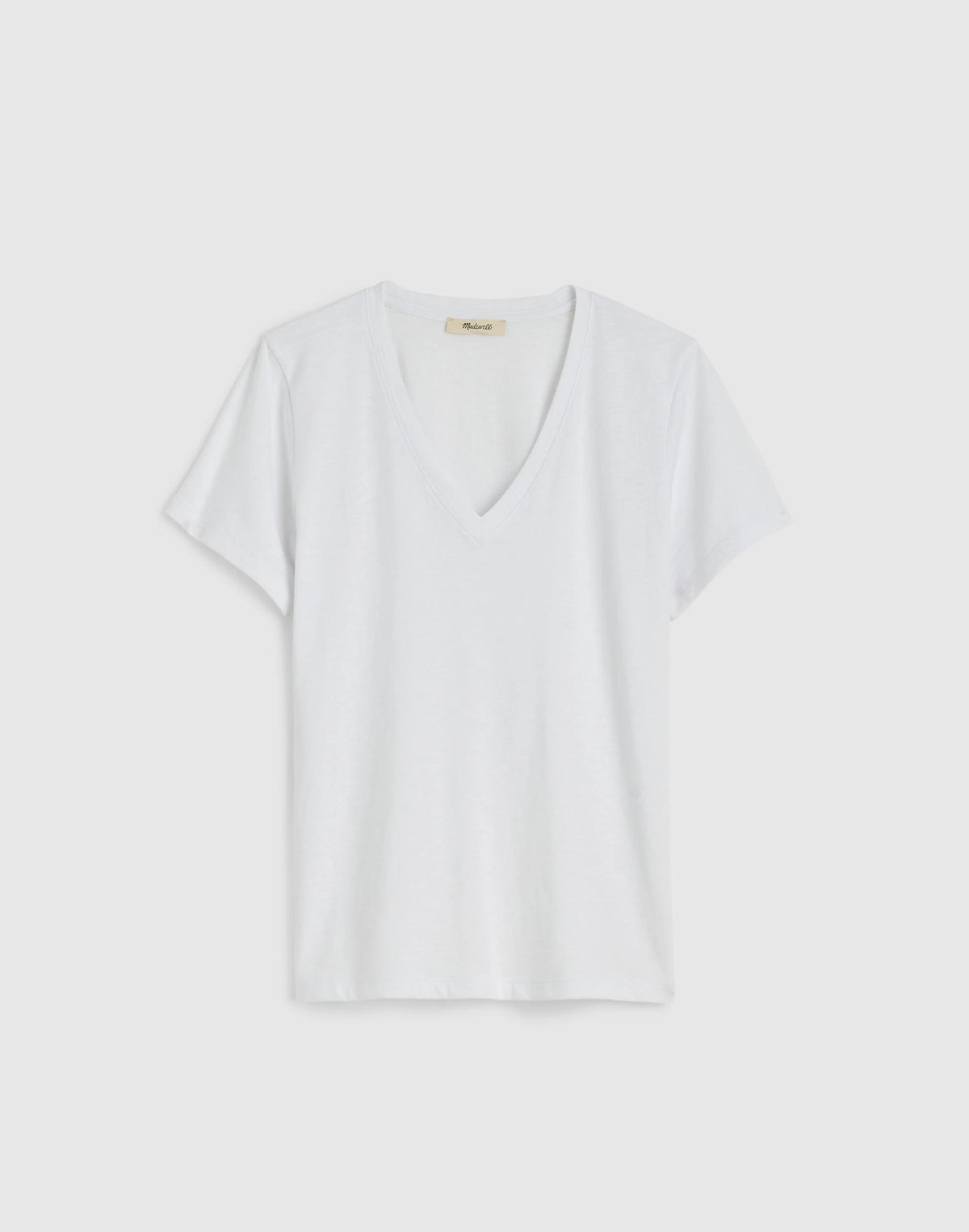 The Easy V-Neck Tee in Soft Slub White | Madewell