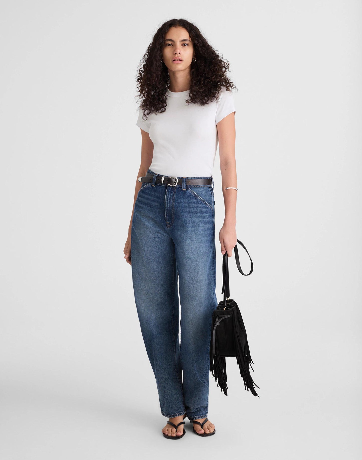 The '90s Crewneck Tee in Compact Cotton White | Madewell