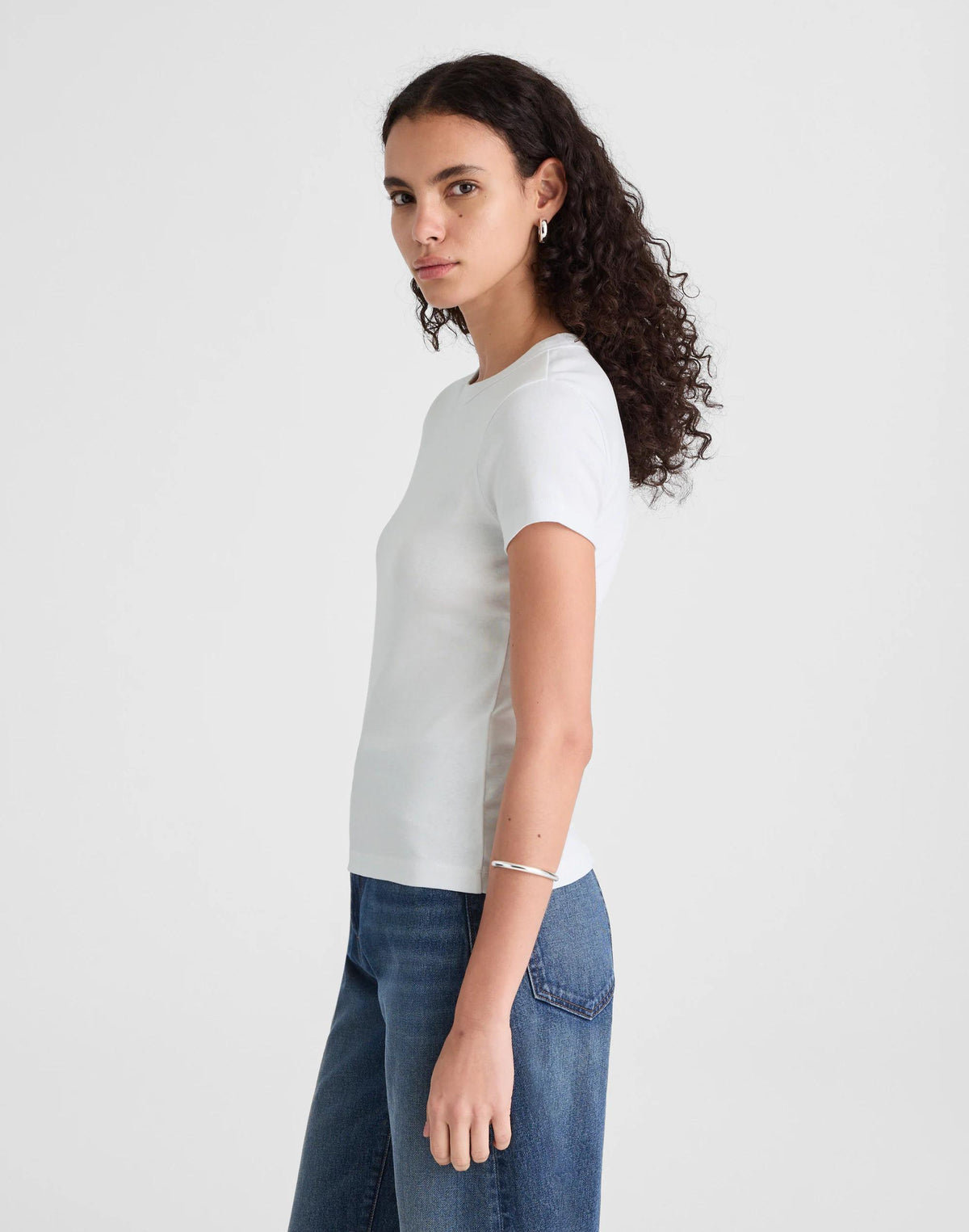 The '90s Crewneck Tee in Compact Cotton White | Madewell