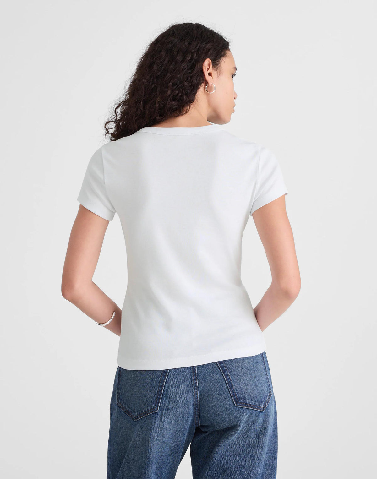 The '90s Crewneck Tee in Compact Cotton White | Madewell