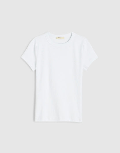 The '90s Crewneck Tee in Compact Cotton White | Madewell