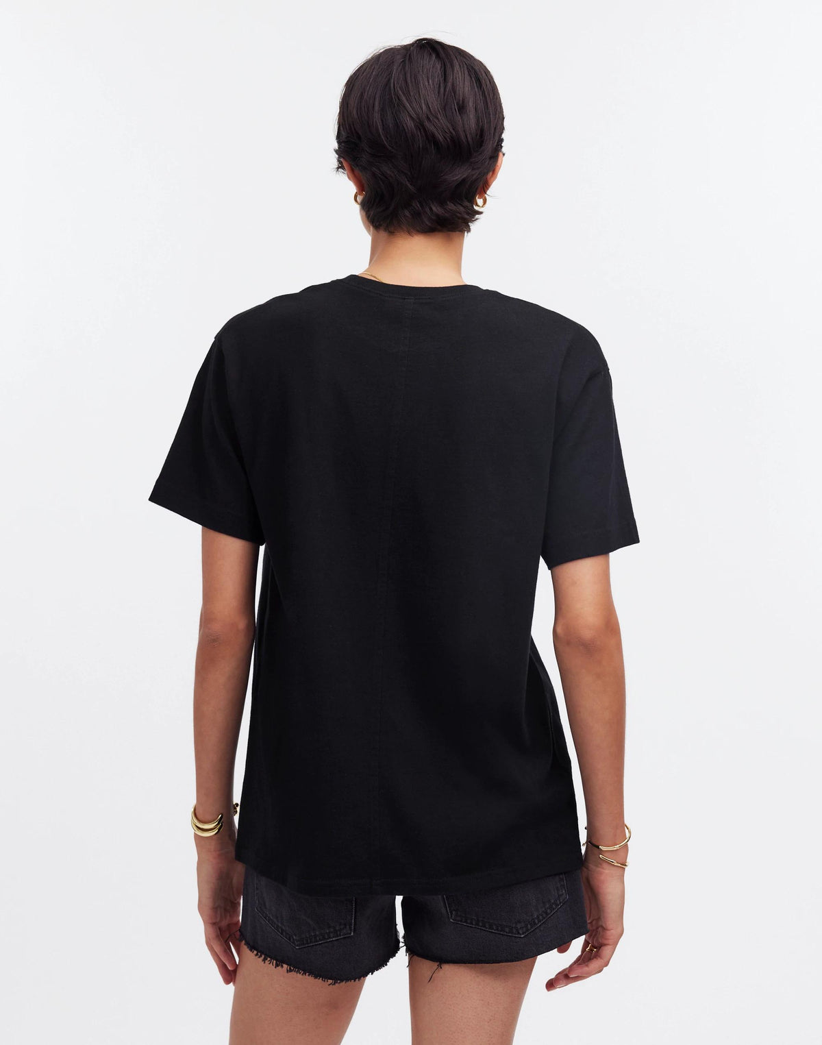 Cotton Relaxed Oversized Tee Jet Black | Madewell