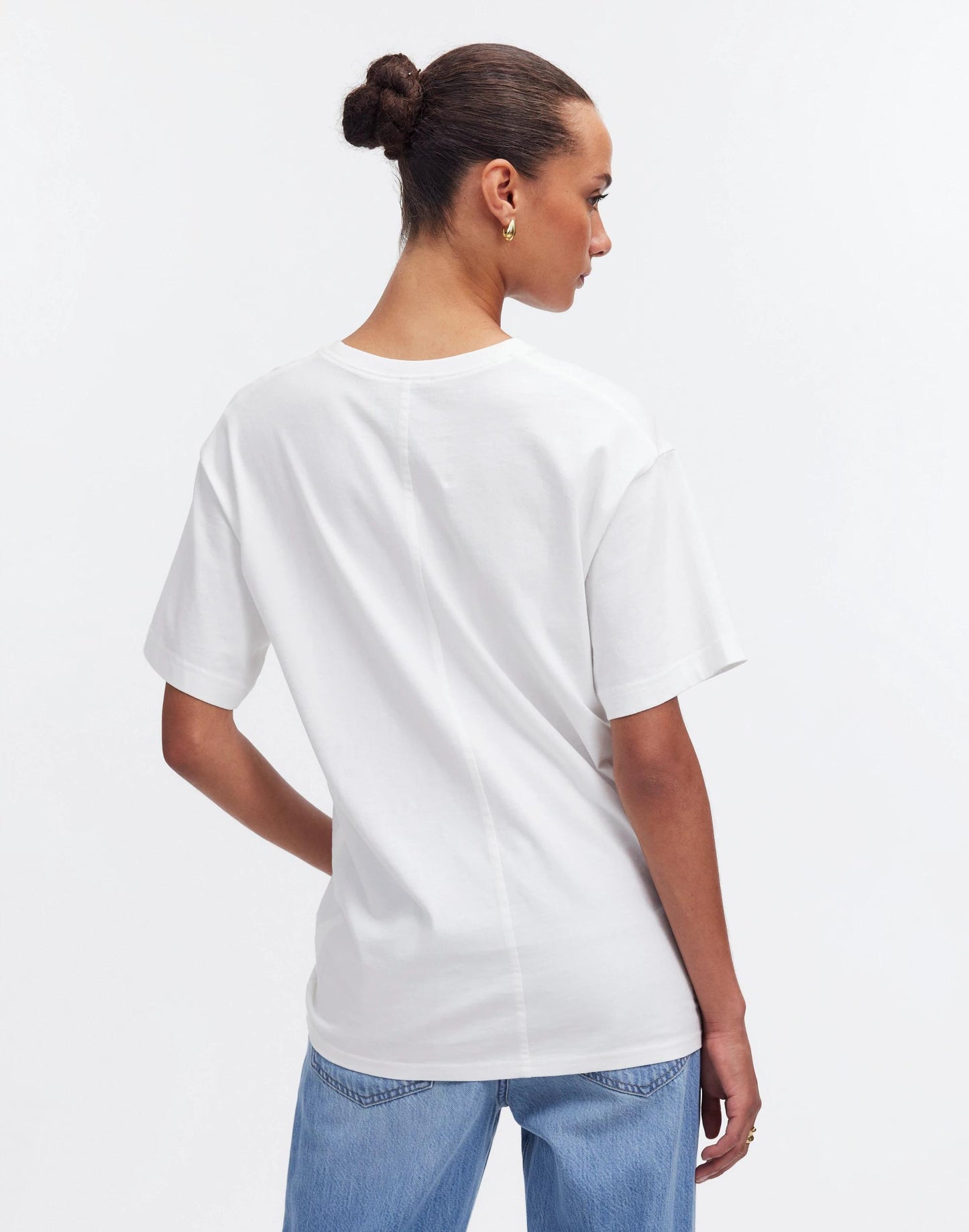 Cotton Relaxed Oversized Tee Eyelet White | Madewell